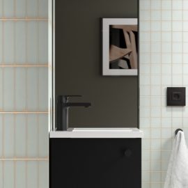 SG Meuble lave mains Malle Black Satin